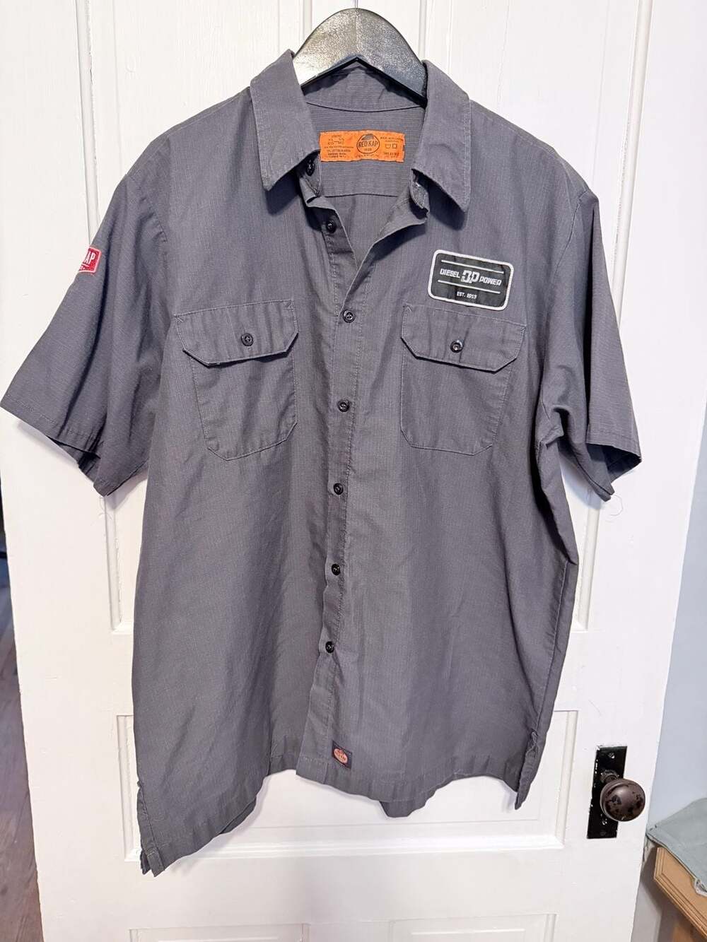 Red Kap Diesel Power Embroidered Mechanic Work Shirt XL